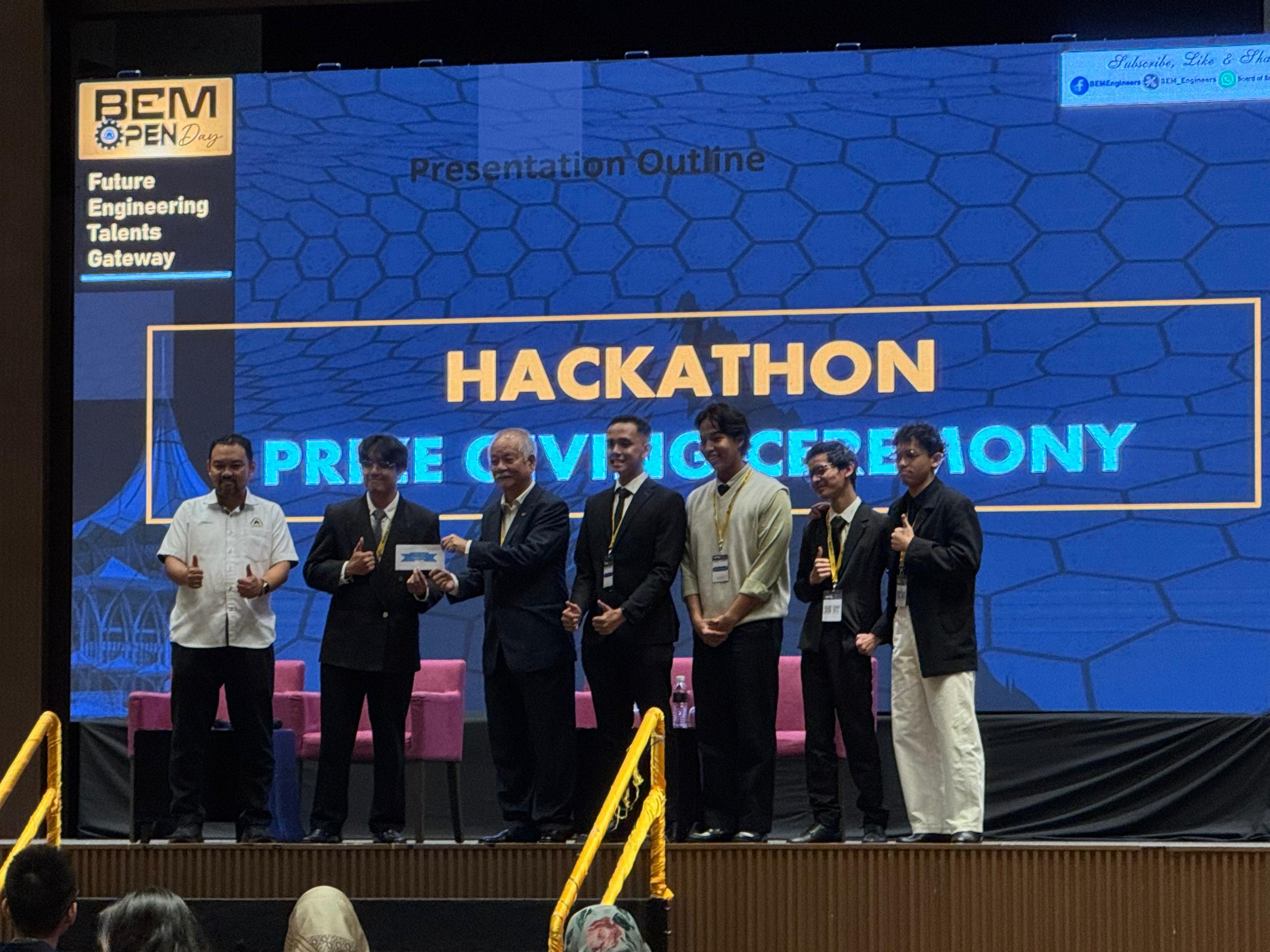 Receiving award at BEM